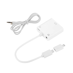Конвертер MHL microUSB (папа) = VGA(мама) + Audio Jack3.5, 0.1м, White, BOX