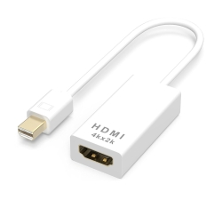 Конвертер mini Display Port (папа) на HDMI(мама) 10cm (small Size), White, 4K / 2K, Пакет