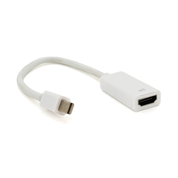 Конвертер mini Display Port (папа) на HDMI(мама) 30cm (Big Size), White, 4K / 2K, Пакет