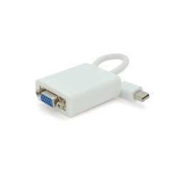 Конвертер mini Display Port (папа) на VGA(папа) 30cm, White, 4K / 2K, Пакет