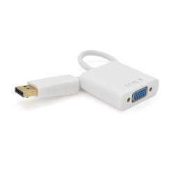 Конвертер Display Port (папа) на VGA(мама) 30cm, White,4K / 2K, Пакет
