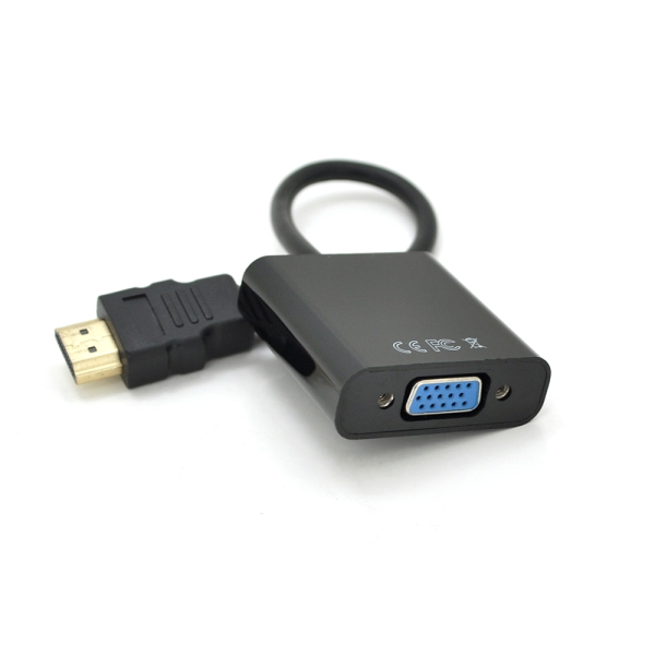 Конвертер VEGGIEG H-V1B HDMI (папа) на VGA(мама) 25cm, Black, Пакет