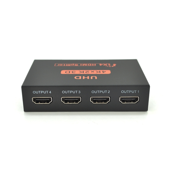 Активный HDMI сплитер 1=4 порта, 4K, 2K, 3D, 1080Р, 1,4 версия, DC5V / 2A, Box