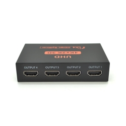 Активный HDMI сплитер 1=4 порта, 4K, 2K, 3D, 1080Р, 1,4 версия, DC5V / 2A, Box
