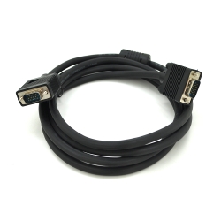 Кабель Merlion VGA 2m, male to male (папа-папа), 1 феррит, черный, Пакет Q100