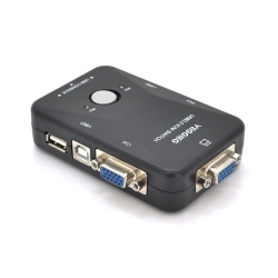 2-портовый KVM свич VEGGIEG K201, переключатель USB, Grey, Blister-Box
