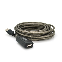 Активный удлинитель USB 2.0 AM / AF, 5,0m, прозрачный с чипом Q50