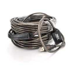 Активный удлинитель USB 2.0 AM / AF, 20m, прозрачный с чипом Q50