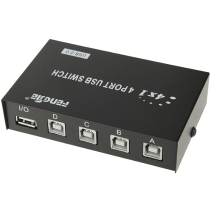 Коммутатор 4 Port USB 2.0 PC to Scanner Printer Sharing Switch Box
