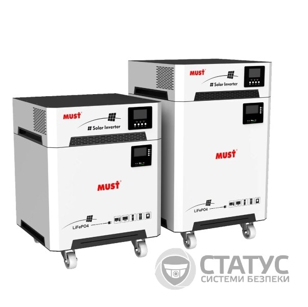Система хранения электроэнергии MUST НВР18-3024 НМ MPPT LiFePО4  ИБП 3 кВт 6,4 кВт/ч