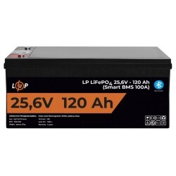 Аккумулятор LP LiFePO4 25,6V - 120 Ah (3072Wh) (Smart BMS 100А) с BT