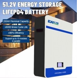 Аккумулятор EASun LiFePO4 51.2В 200Ач (литий железо фосфатный , 51.2V 200Ah 10,24 кВт/ч)