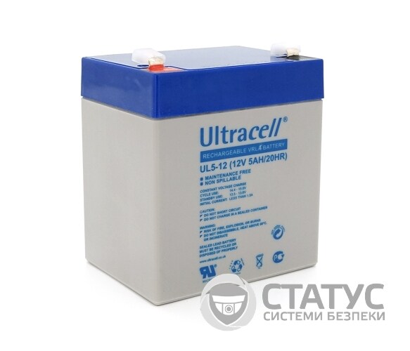 Аккумуляторная батарея Ultracell UL5-12 AGM 12V 5 Ah