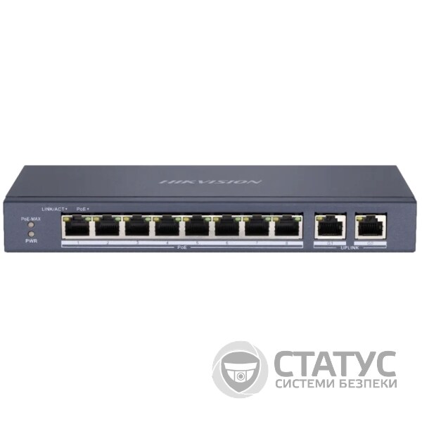 DS-3E0310P-E/M 8-портовый неуправляемый PoE коммутатор