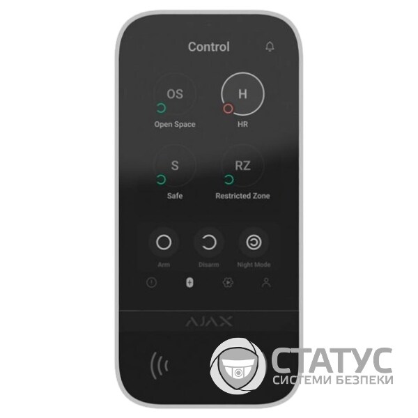 Клавиатура Ajax KeyPad TouchScreen (8EU) white