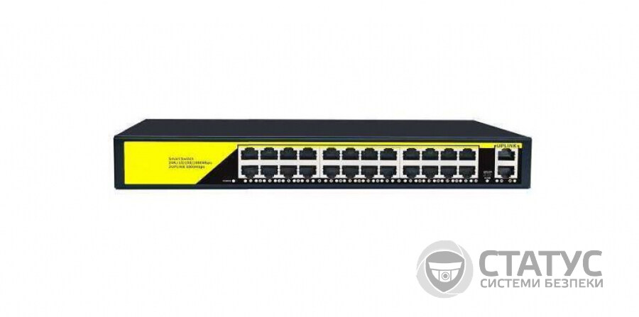 Коммутатор PoE Switch Utex UT-24G20GB (24 RJ 10/100/1000 Мбит/с PoE ,2 Uplink – 1000 Мбит/с, 350W)