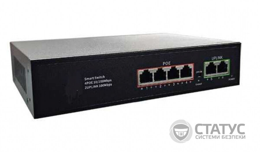 Коммутатор PoE Switch 6005FE 4POE+2UTP, 10/100M