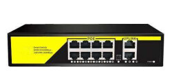 Коммутатор PoE Switch Utex UT-1010GB (8 РОЭ10 – 100 Мб/с, 2 Uplink – 1000 Мб/с)