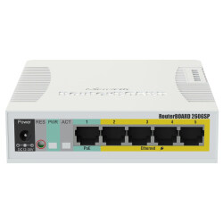 5-портовый гигабитный управляемый PoE MikroTik RB260GSP (CSS106-1G-4P-1S)