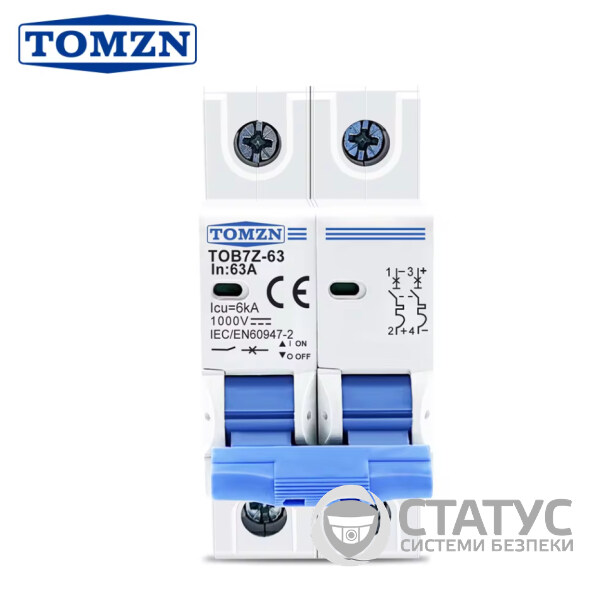 Автоматический выключатель TOMZN 2P DC 1000V 16A
