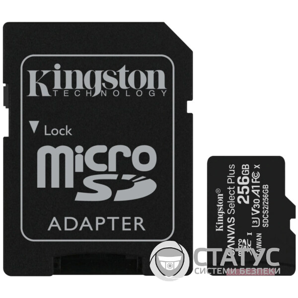 Модуль флеш-памяті Kingston 256GB micSDXC Canvas Select Plus 100R A1 C10 Card