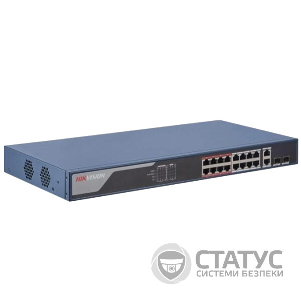 Коммутатор 16 портов управляемый Hikvision DS-3E1318P-EI(B) PoE