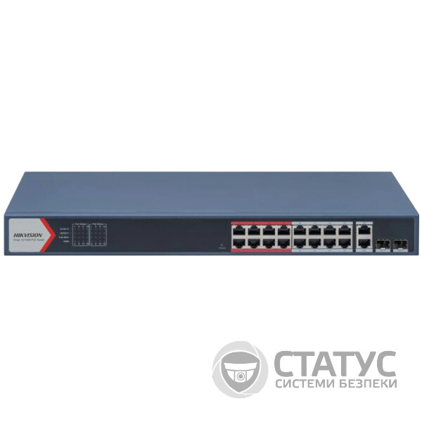 Коммутатор 24 порта управляемый Hikvision DS-3E1326P-EI(B) POE