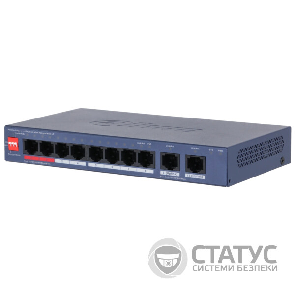 Коммутатор 8 портов управляемый Dahua DH-CS4010-8GT-110-V2 PoE